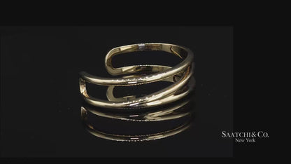 Tiffany & Co. Yellow Gold Zigzag Cuff Bracelet 18k Yellow Gold