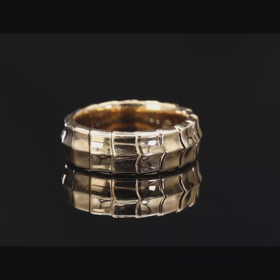 18K (750) Solid Yellow Gold David Yurman Armory Band Ring