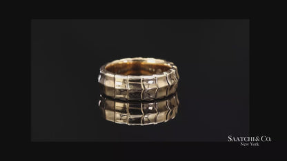 18K (750) Solid Yellow Gold David Yurman Armory Band Ring
