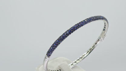 EFFY Royal Blue Sapphire 14K (585) White Gold Bangle / Bracelet