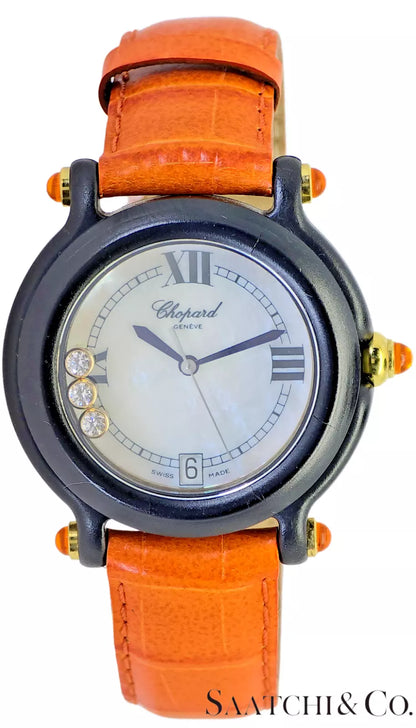 [CHOPARD] Chopard Happy Sports 3P Diamond Orange Sapphire R. 9496/9999 32mm