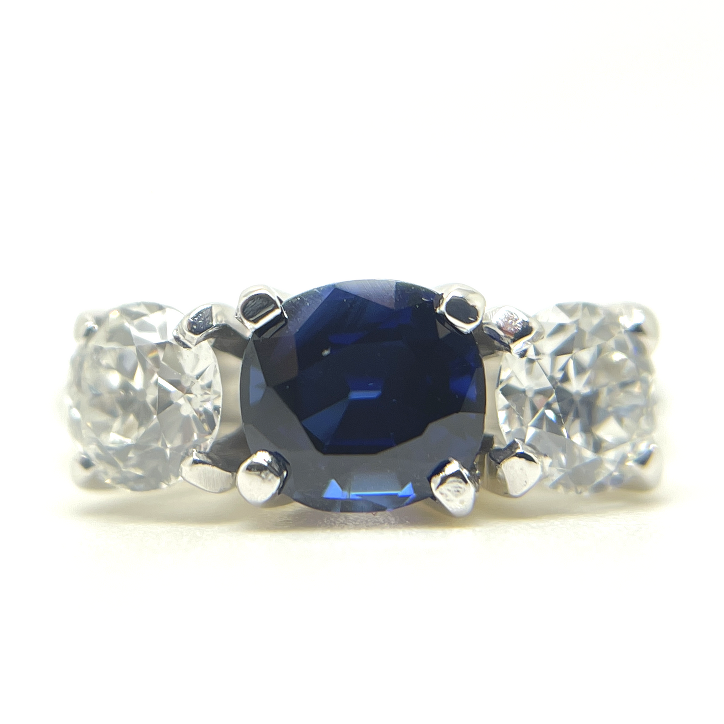 GIA Sapphire and Diamond Ring