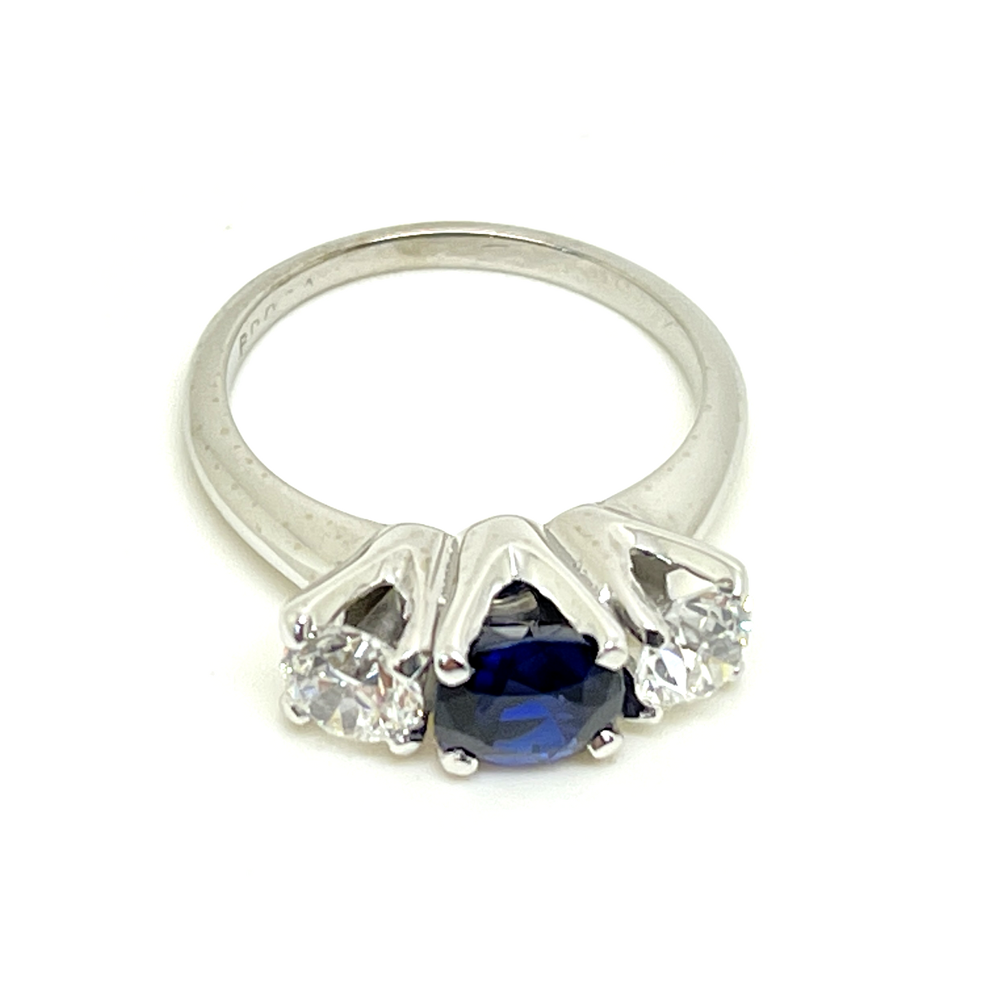 GIA Sapphire and Diamond Ring