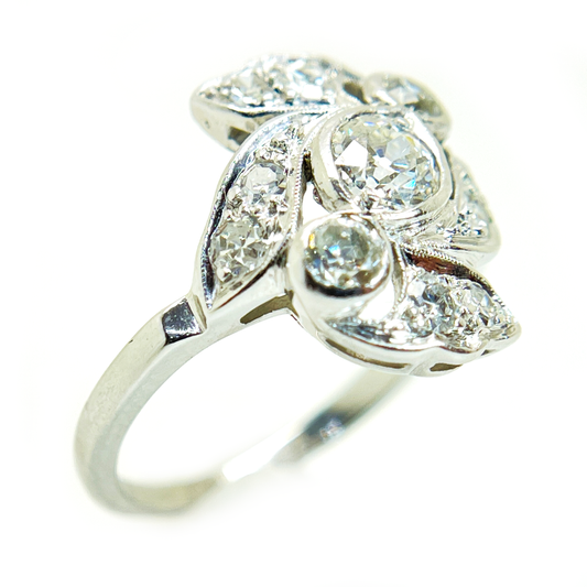 Vintage Platinum and Diamond Ring